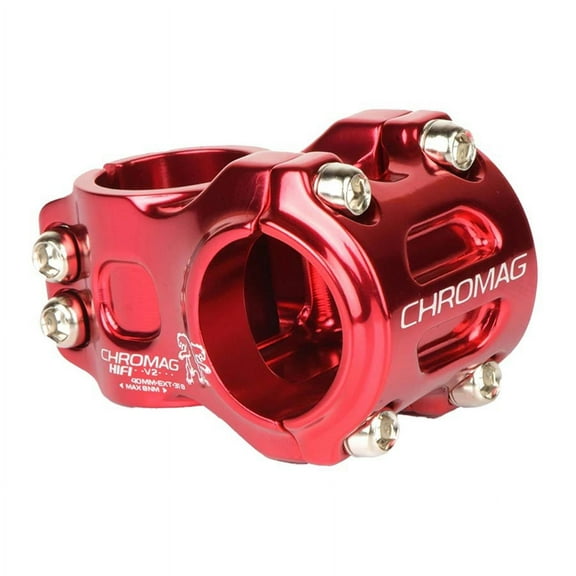 Chromag Hifi V2 Stem Diameter: 31.8mm, Length: 40mm, Steerer: 1-1/8'', 0°, Red