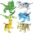 thumbnail image 3 of Figuras de dinosaurios de Jurassic Dino World t-rex, Carnotaurus, Pterosaur, animales, bloques de construcción, bloques de Velociraptor, MOC, juguetes para niños, 3 of 5