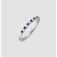 thumbnail image 2 of Blue Sapphire Moissanite Wedding Engagement Half Eternity Band Ring 925 Sterling Silver Gemstone Jewelry For Women Gift By KIRAN FINE JEWELS, 2 of 5