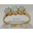 thumbnail image 3 of LBG British Made 9k Yellow Gold Natural Opal Womens Anniversary Ring - 33 size options - Size 5, 3 of 6
