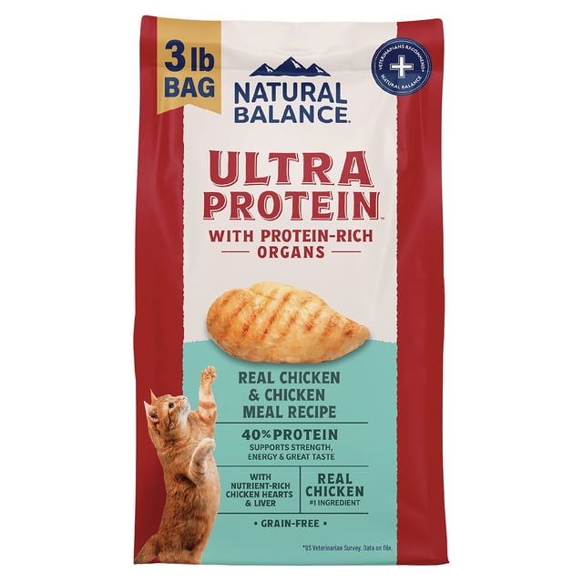 Ultra Protein - Recette au Poulet et au Repas de Poulet - Nourriture Sèche pour Chat