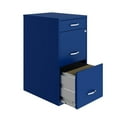 thumbnail image 4 of Pemberly Row 18" 3-Drawer Modern Metal Organizer Filing Cabinet in Blue, 4 of 6