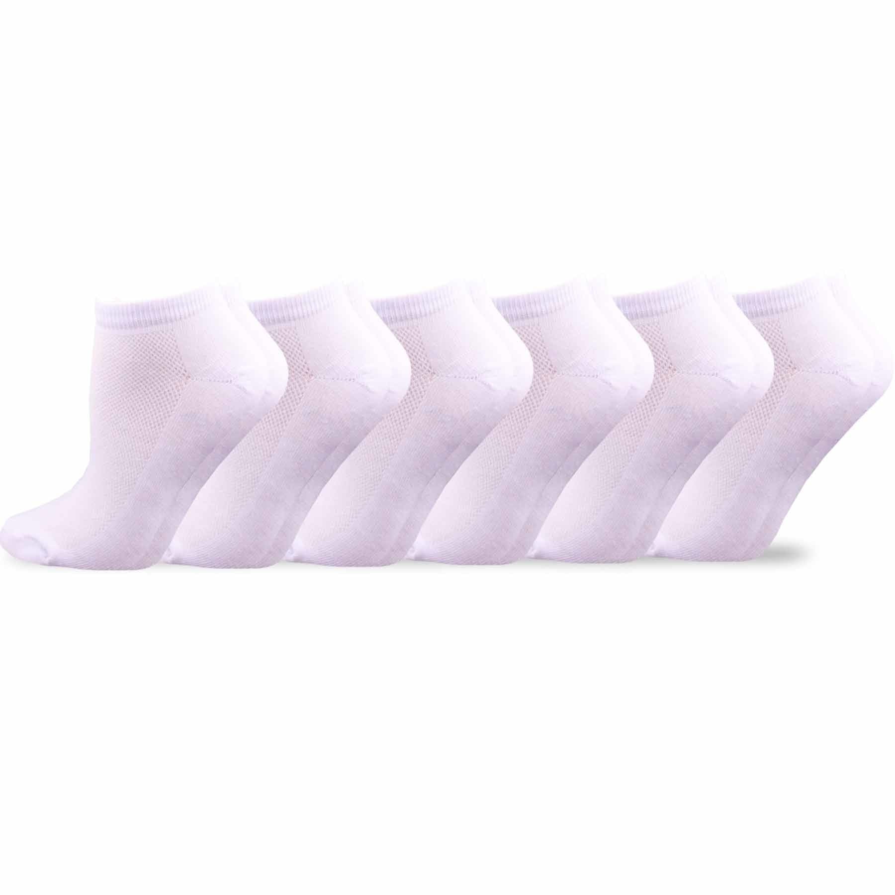 TeeHee Women's Acrylic No Show Low Cut Assorted Colors 6 Pair Pack 