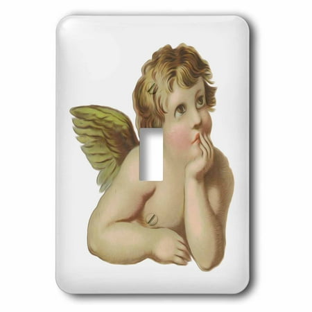 Victorian Supply Outlet - 3dRose Vintage Victorian Thinking Angel Cherub, 2 Plug Outlet Cover