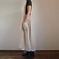 thumbnail image 4 of CUITING Robe Femme Décontractée Ample Unie Tablier Longues Bretelles Coton Lin avec Poches, 4 of 5