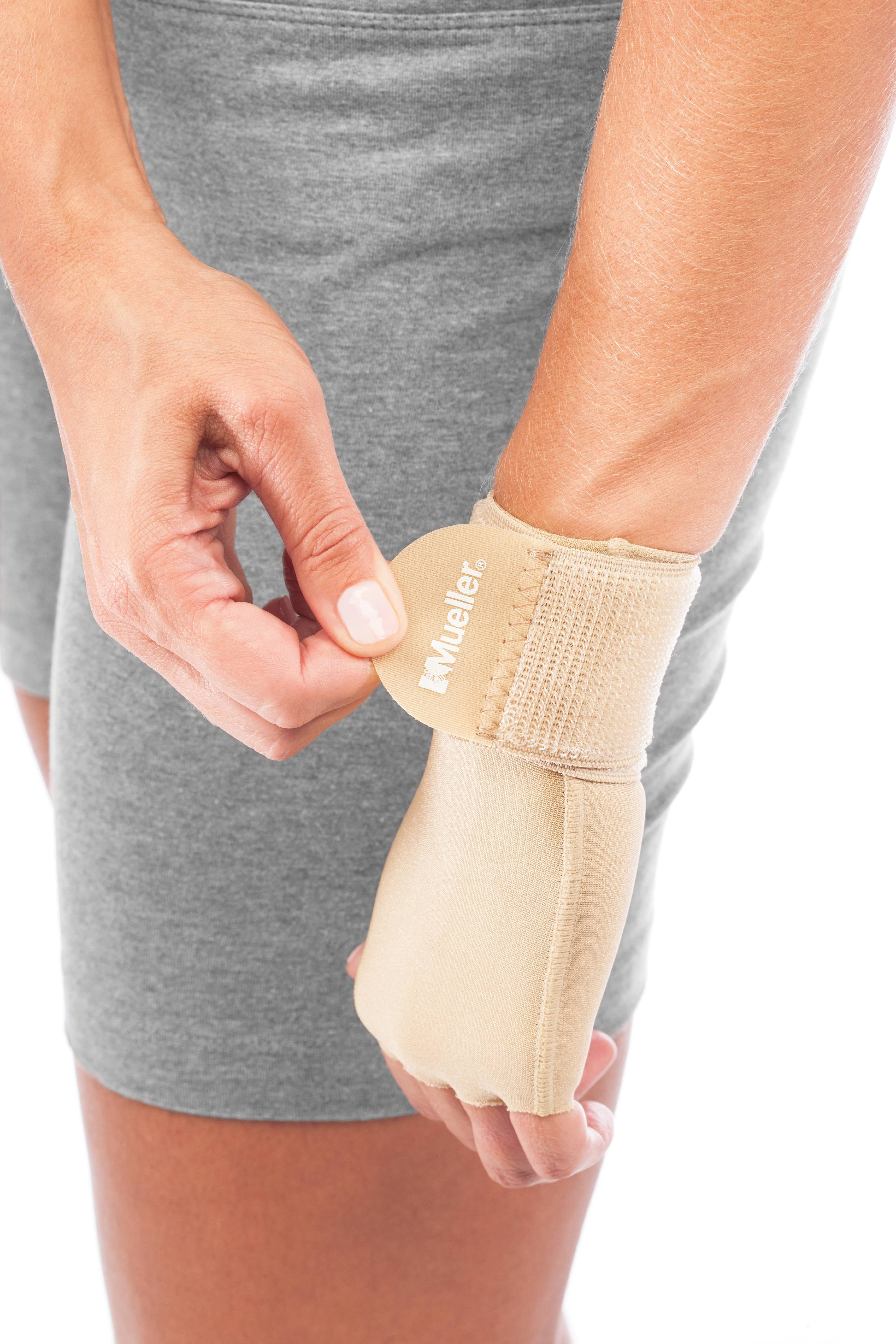 (2 pack) Mueller Compression & Support Beige Glove, Moderate Support, Single Glove, Unisex, Small/Medium
