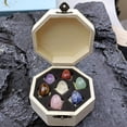 thumbnail image 3 of 7 Pcs Forme d'Œuf Rond en Cristal Porte-Bonheur Collectionneurs Spirituels Boîte en Bois Octogonale, 3 of 8