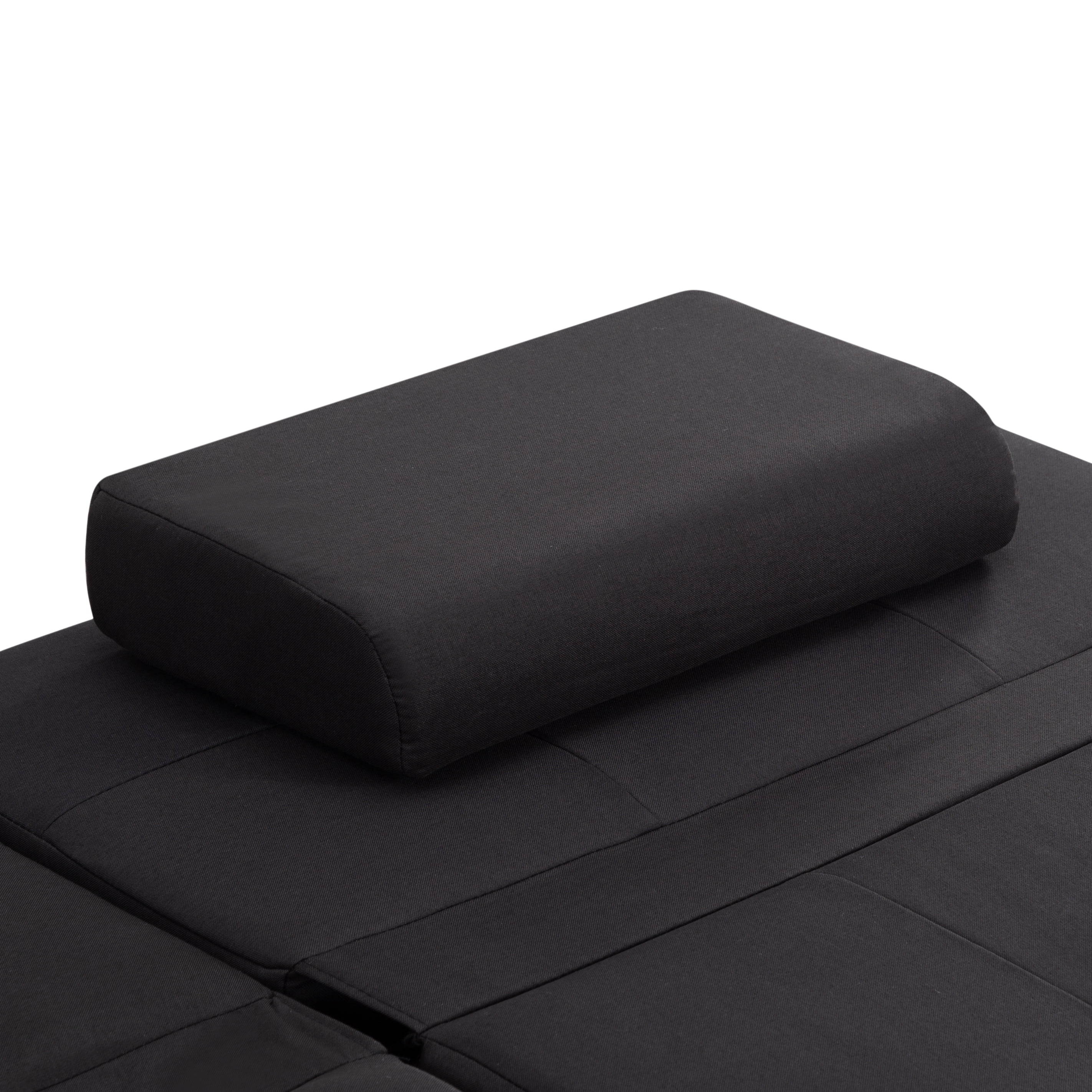 Gewnee 78.7'Convertible Sofa Couch,L-Shaped 3-Seat Sofa with Reversible Chair,5-level Adjustment Sectional Sofa,Suitable for Apartments and Living Rooms.Black
