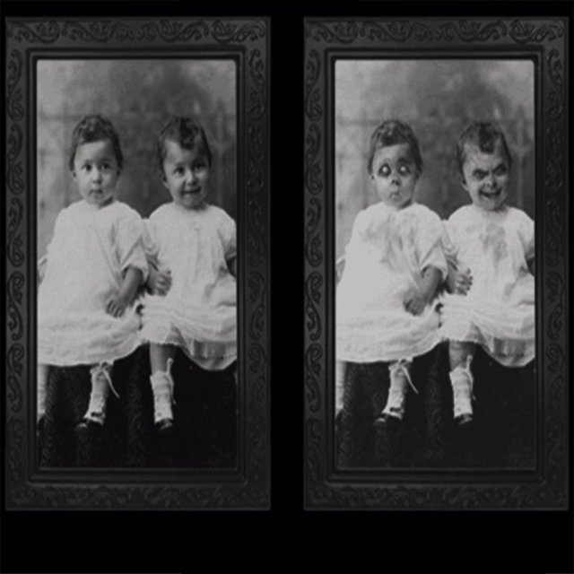 Hbdhejl Horror Picture Frame Lenticular 3D Changing Face Scary Portrait Haunted Spooky