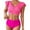 Pink, variant on Swimsuits Swimsuit Two Piece Swimsuit High Waist Ruffled Strap Set Pink Modest Swimsuits For Women