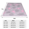 thumbnail image 3 of Bixox Fleece Blanket Pink Flamingo Pattern Super Soft Double-Sided Microfiber Flannel Blanket for Sofa, Bed, Couch,Suitable for All Seasons - 50"x40", 3 of 5