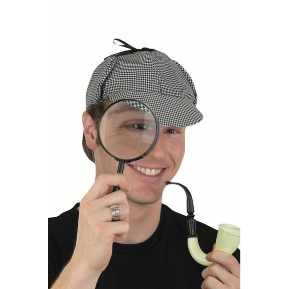 3 PC British Detective Kit Hat Pipe Spyglass Halloween Costume
