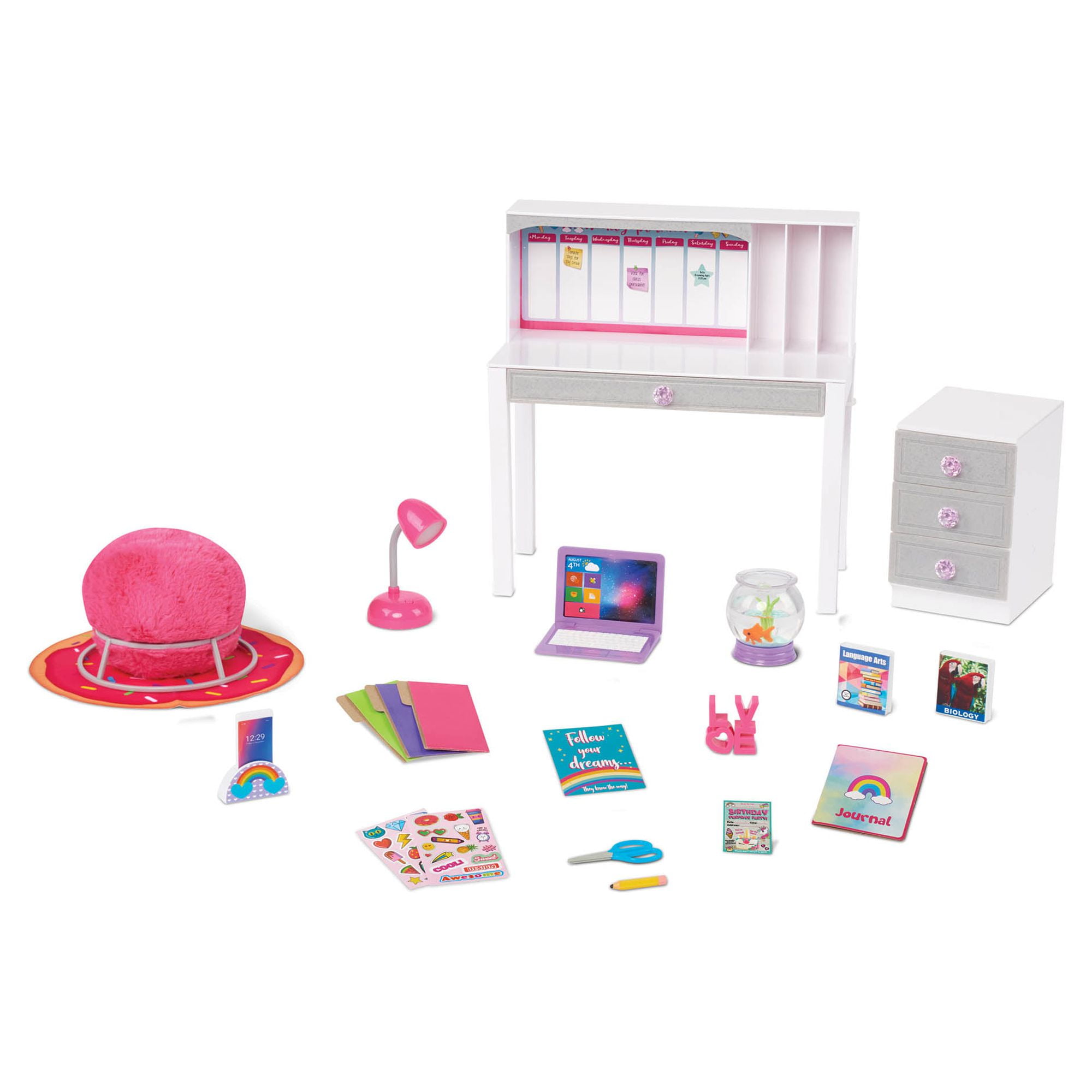 My Life As Modular Desk Play Set for 18 Dolls White Walmart