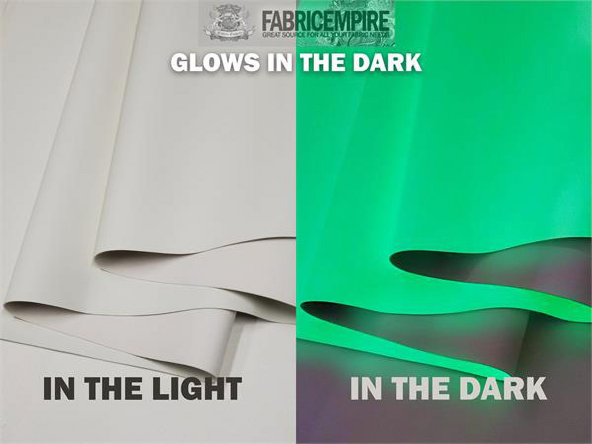 Vinyl Upholstery Glow In The Dark Polyurethane Faux Leather Crafting Fabric 54" Wide Sold By The Yard