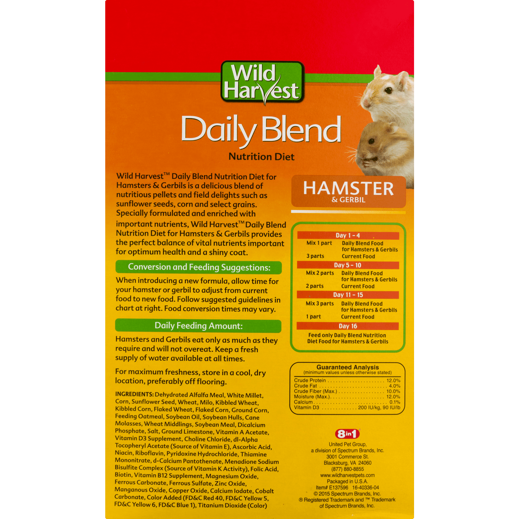 wild harvest daily blend hamster