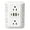 White, variant on 6AC 4USB Wall Plug Surge Protector 5.1x3.5Inch,3-Sided Multi Outlet Extender with 2USB-C,Home Office Travel Power Wall Charger