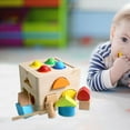 thumbnail image 3 of Jeu de Mathématiques en Forme de Bois, Blocs de Construction, Mini Maison en Bois, Blocs de Tri de Formes, Jouets Éducatifs pour Cadeau d'Anniversaire d'Enfants, 3 of 7