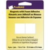 ProMag Square Magnets W/Foam Adhesive 4/Pkg-1"