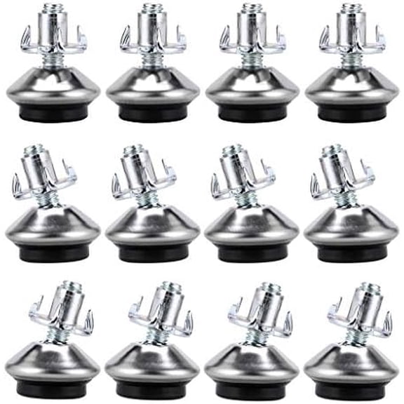M6 Adjustable Swivel Leveling Feet 12 PCS Heavy Duty Furniture Table Legs Swivel Leveler Feets with T-Nut, Swivel Heavy Duty Leveling Legs for Workbench, DIY Projects$$Tools & Hardware Other