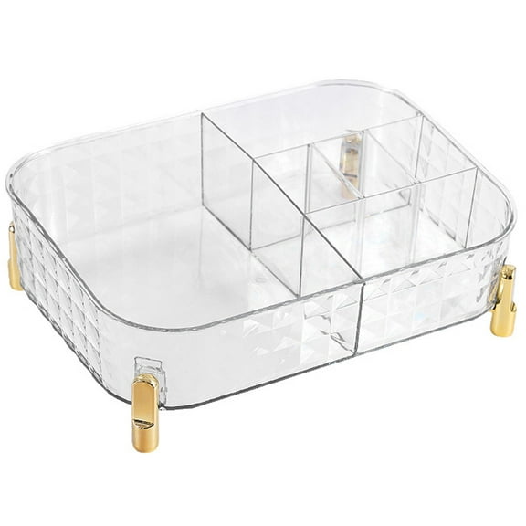 LEORX Desktop Makeup Organizer with Transparent Design for Skincare and Cosmetics