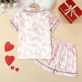 thumbnail image 7 of Hiijoy Little Girls Pajamas Short Sleeve Button Down Shirt & Shorts Sleepwear, Sizes 1-6, 7 of 7