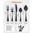 thumbnail image 3 of 30-Piece Stainless Steel Cutlery Set for 6, Dishwasher Safe Silverware Utensils, 3 of 11