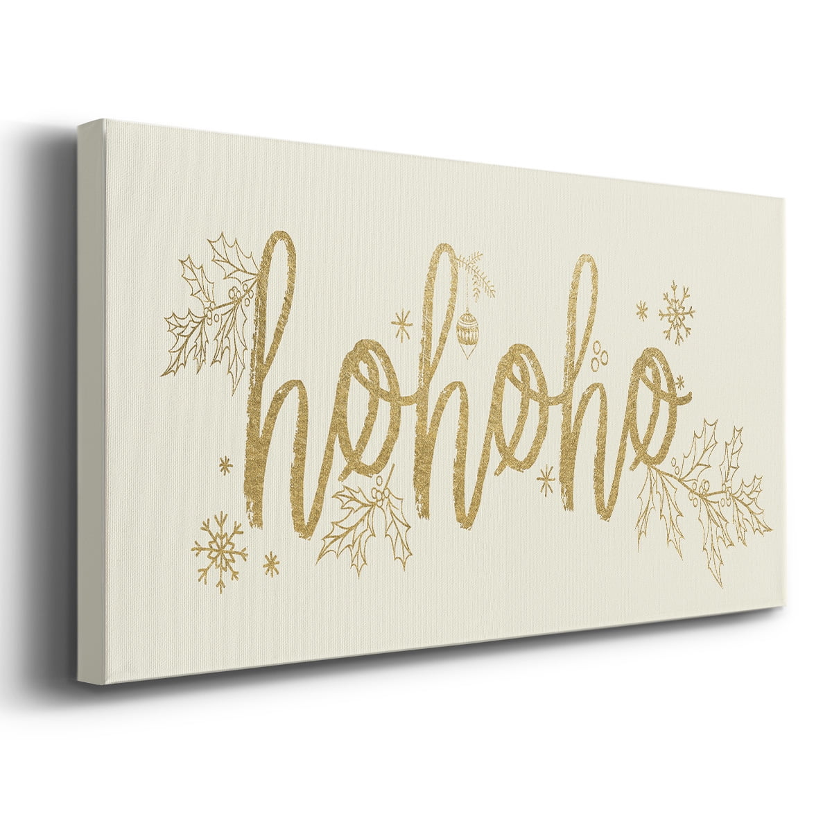 Golden HOHOHO- Gallery Wrapped Canvas
