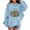 Light Blue, variant on Coerni Girls Leopard Pumpkin Hoodie Trendy Oversized Pullover Long Sleeve Sweatshirt with Kangaroo Pocket Kids Fall Tops Halloween Clothes