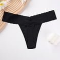 thumbnail image 5 of Blmnix Women Panties Thong Lace Underwear Soft Black Breathable Panties, 5 of 8