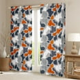 thumbnail image 2 of Castle Fairy Grey Orange Camo Blackout Curtains Set of 2 (52x84 Each) for Children Teens Adults,Vintage Camouflage Window Curtains,Abstract Geometric Curtains and Drapes,Super Cozy Room Decor, 2 of 6