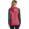 thumbnail image 3 of District Juniors Lightweight Fleece Raglan Hoodie - DT296, 3 of 4