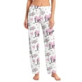 thumbnail image 2 of Valentine's Day Print Pants for Women Casual Love Heart Lounge Pants Loose Fit Fashion Winter Drawstring Elastic Waist Pajama 2026 Pink S, 2 of 7