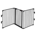 thumbnail image 3 of Ktaxon Foldable Entryway Fence Metal Indoor 29"H Large Size, 3PCS Dog Gates Playpen, Pet Exercise Enclosure, Black, 3 of 13