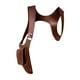 thumbnail image 5 of Bolso de hombro oculto bajo el brazo para mujer y hombre, bolso para teléfono móvil de piel sintética estilo steampunk. Rojo marrón, 5 of 9