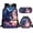Wolf Galaxy Rose, variant on Jeiento Sea Turtle Backpack and Lunch Bag Set for Boys 6-8 Kids School Bookbag with Lunch Box Pencil Case Splash Ink Elementary Primary Students Schoolbag Set, Black, 3 IN 1