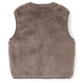 thumbnail image 6 of Faraee Baby Boys Girls Fleece Vest Zip Up Cute Bear Jackets 3 6 12 18 24 Months Fuzzy Fall Winter Warm Clothes Newborn Outwear for 2T 3T 4T Toddler Infant,Brown, 6 of 9