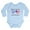 Sky Blue, variant on CafePress - Made In America With Greek Parts Body Suit - Long Sleeve Cotton Baby Bodysuit