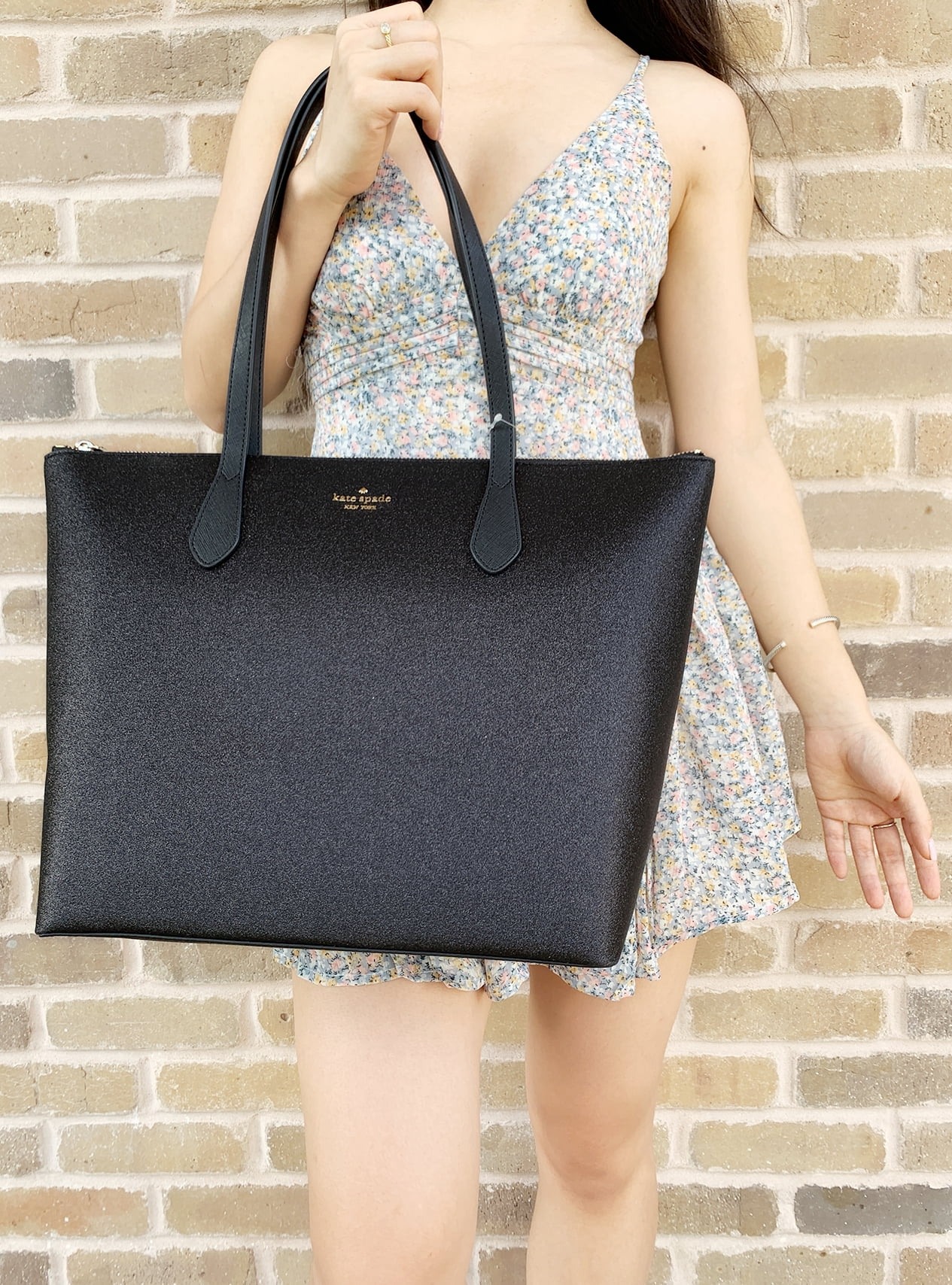 kate spade glitter tote bag