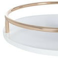 thumbnail image 3 of SAFAVIEH Iva Modern 3 Tier Swivel Bar Table, White/Gold (29.5 in. W x 17.7 in. D x 32.8 in. H), 3 of 11