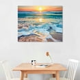 thumbnail image 2 of COMIO Canvas Print Wall Art Beach Sunset Wave Nature Picture Framed Canvas Art Painting Suitable for Home Office Decor Wall Decor, 2 of 4