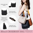 thumbnail image 3 of KEDZIE Bella Vegan Leather Crossbody Bag, Black, 3 of 8