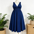 thumbnail image 2 of LIaqionyy Women's Plus Size Midi Dress Sleeveless Elegant V Neck Party Vacation Dresses Casual Summer Sundress S-XXXXXL, 2 of 5