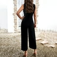 thumbnail image 5 of GILIGEGE Women Wide Leg One Piece Jumpsuit Sleeveless Loose Baggy Dressy Button Down Romper Casual Summer Outfits with Pocket Linen Overalls for Women Loose Baggy Romper Summer Outfits with Pocket, 5 of 5