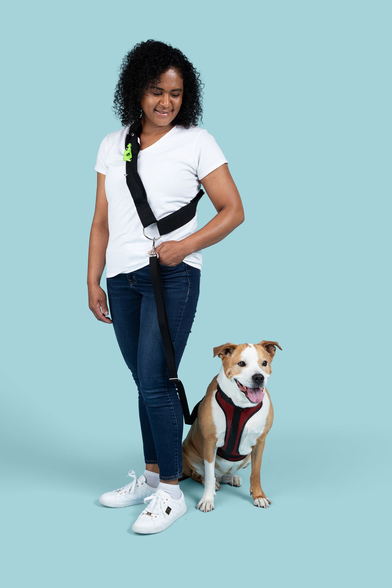 WaggleYourTail Adjustable Hands Free Crossbody Dog Leash