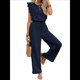 thumbnail image 3 of para Mujer, Verano 2025, Mangas con Volantes, Cuello Cuadrado, con Cordón y Bolsillos, Azul Oscuro, Talla S, 3 of 10
