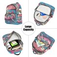 thumbnail image 5 of JIALIOU Mini Backpack Purse for Women Quilted Casual Daypack Small Travel Shoulder Bag, Skeleton Relaxing on Swimming Ring, 5 of 7