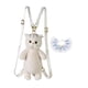 thumbnail image 2 of Mochila de peluche de gato, suave y ligera, ideal para uso diario en la calle. Encaje azul, 2 of 9