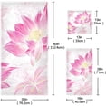 thumbnail image 2 of GZHJMY Bath Towel Sets for Bathroom Hand Towels Fingertip Towels Lilies and Lotuses on A White 3 Piece Decorative Soft Cotton Absorbent, 2 of 6