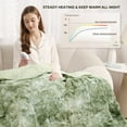 thumbnail image 5 of MARNUR Heated Blanket Electric Throw 50" x 60", Soft Faux Fur & Shu Velvet Heated Throw Blanket, 6 Heating Levels, 4 Hours Timer, Tie-Dye Off Green, 5 of 9