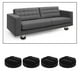 thumbnail image 4 of Paquete de 4 elevadores de muebles duraderos, almohadillas antideslizantes para patas de cama, elevadores de mesa y sillas. Negro, 4 of 9